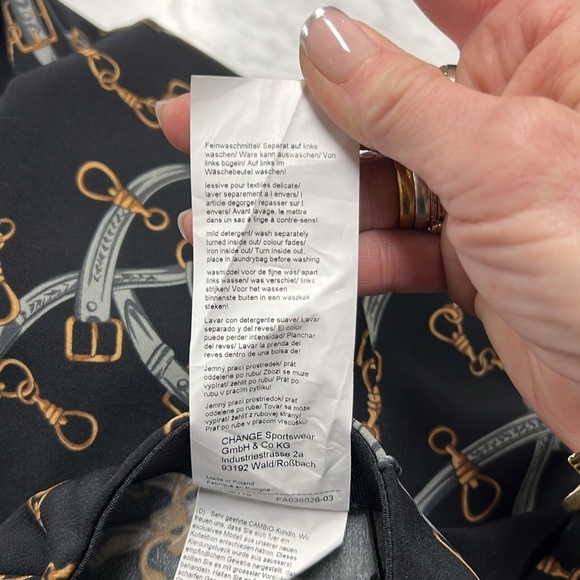 Cambio NWOT Chain Print Black Trouser Size US4 - Picture 11 of 11